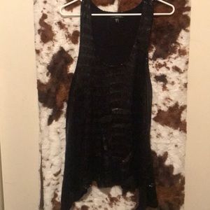 Woman’s medium Bebe black sequin long tank top